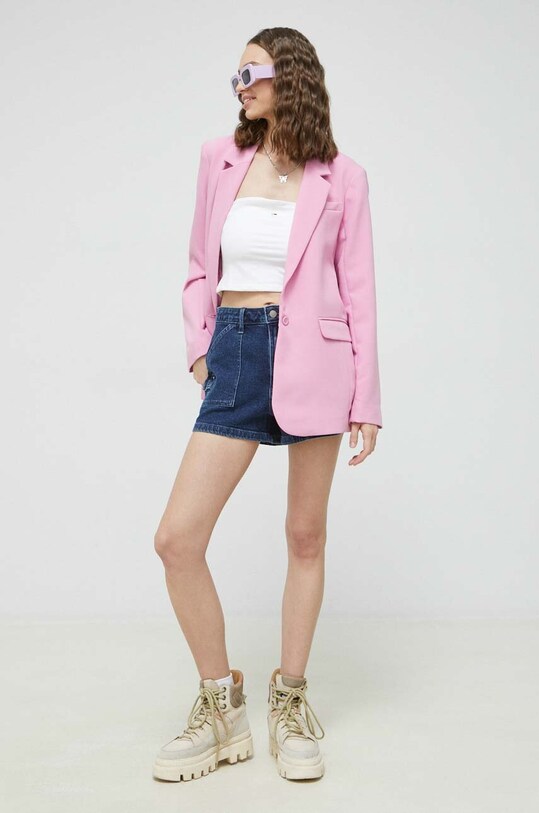 Hollister Co. pantaloni scurti jeans KI349.3178.278 bleumarin SS23