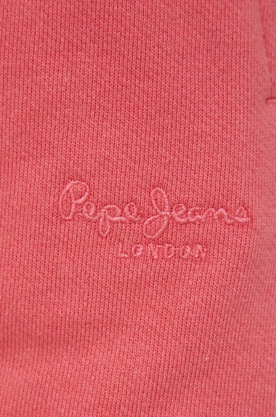 Βαμβακερό σορτσάκι Pepe Jeans Whitney κόκκινο PL801035.217