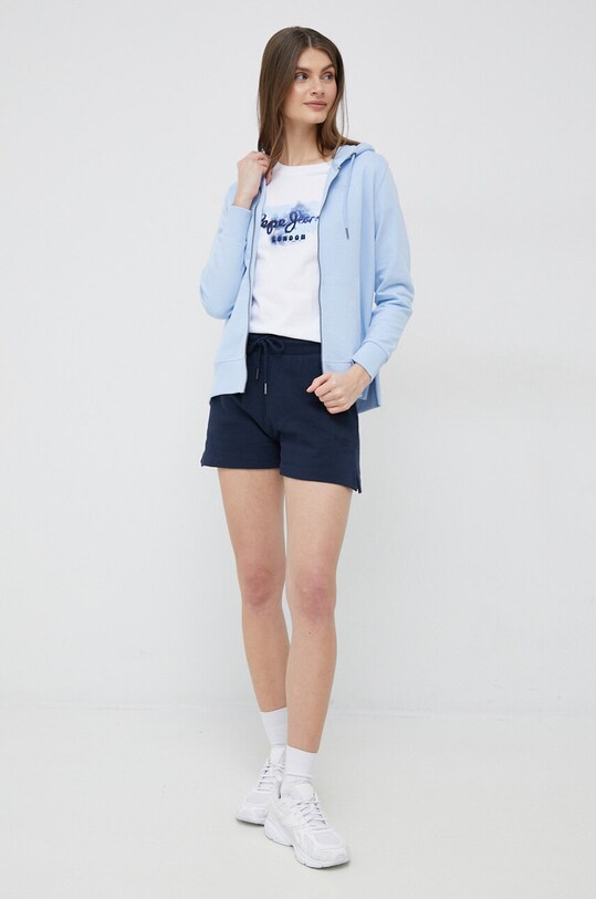 Бавовняні шорти Pepe Jeans PL801035.594 темно-синій SS23