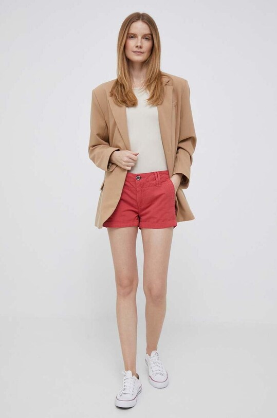 Pepe Jeans szorty bawełniane Balboa PL800994YF2.217 czerwony SS23