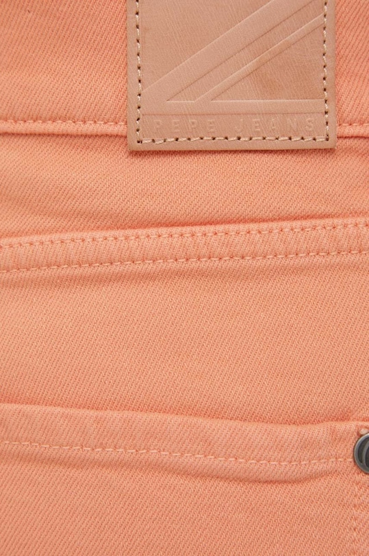 Rifľové krátke nohavice Pepe Jeans Stella PL801041.118 oranžová