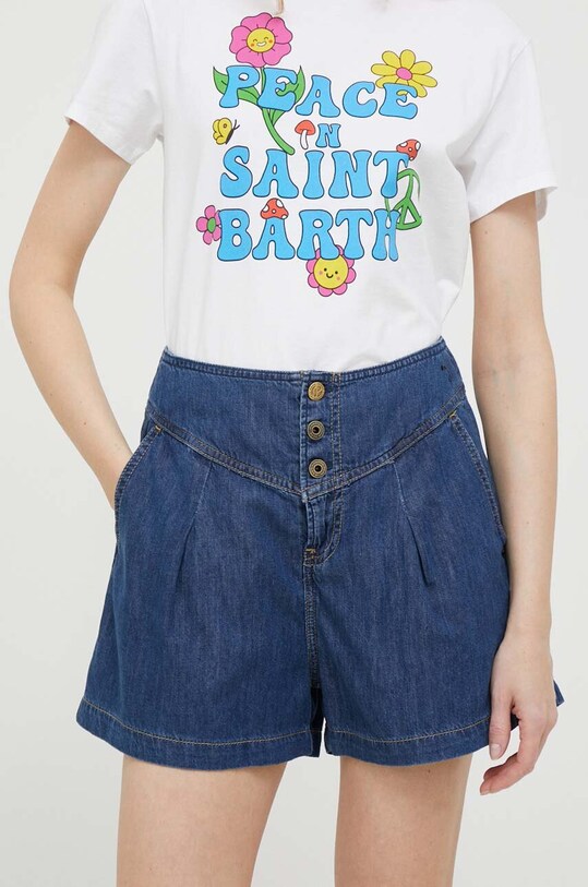 Traper kratke hlače Pepe Jeans Stella bez uzorka mornarsko plava PL801042.000
