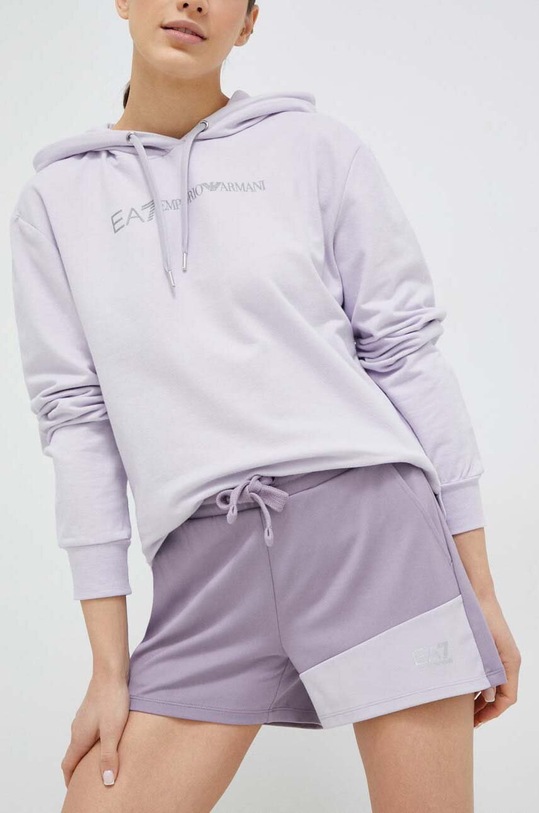EA7 Emporio Armani pantaloni scurti tricotaj violet 3RTS64.TJKPZ