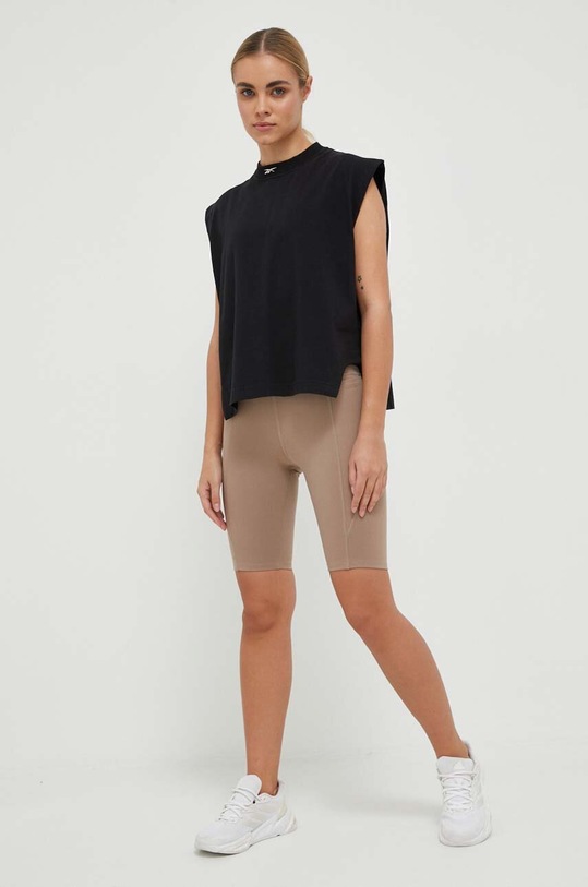 Reebok szorty treningowe Lux HS4713 beżowy SS23