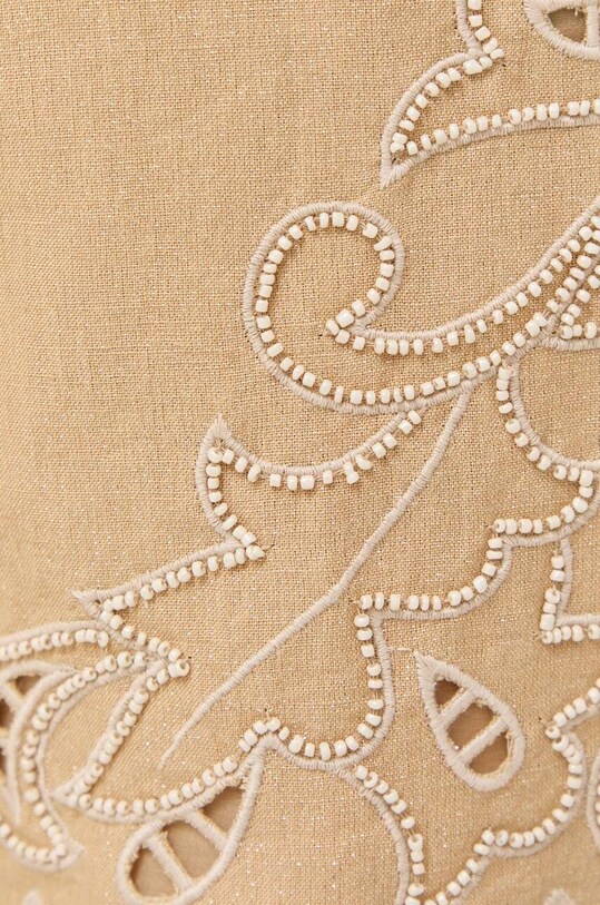 Twinset szorty lniane 231TT2382 beżowy