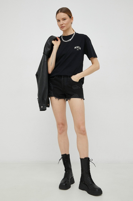 Levi's pantaloni scurti jeans 56327.0318 negru SS23