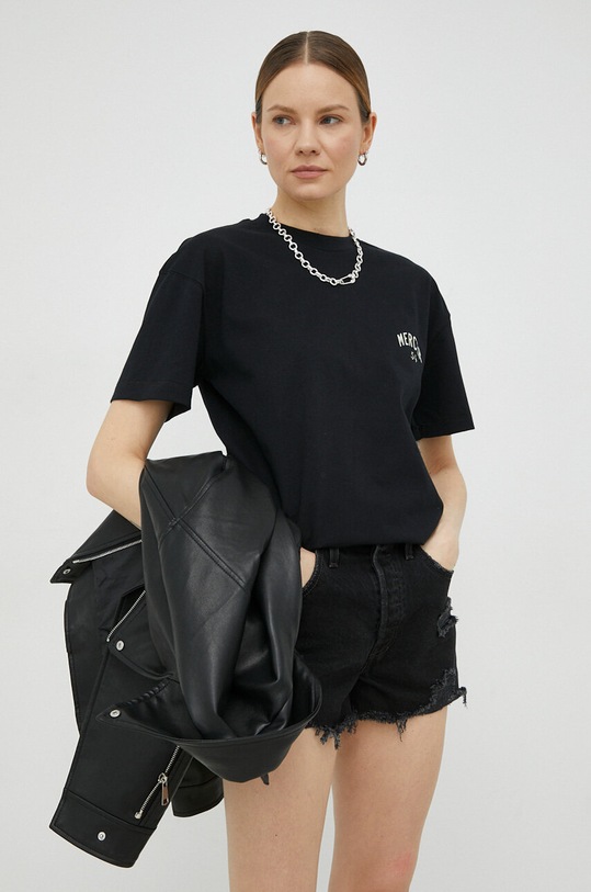 Levi's pantaloni scurti jeans negru 56327.0318