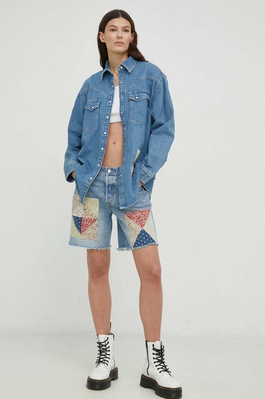 Levi's pantaloni scurti jeans A1962.0012 multicolor SS23