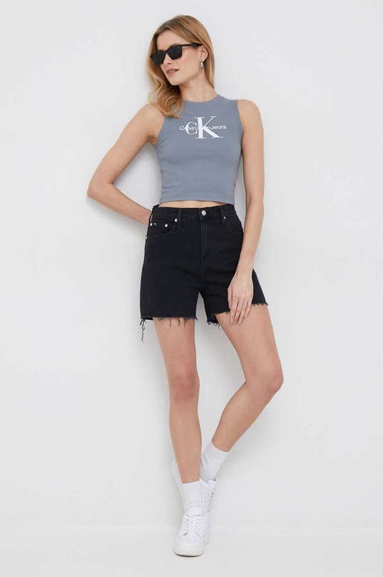 Calvin Klein Jeans szorty jeansowe J20J220642.PPYX czarny SS23