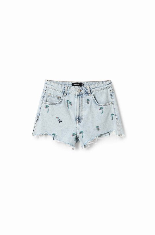 Desigual szorty jeansowe 23SWDD04 niebieski