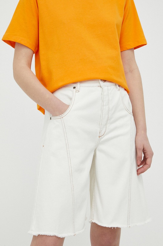 By Malene Birger pantaloni scurti jeans Mavou bumbac alb Q70252016