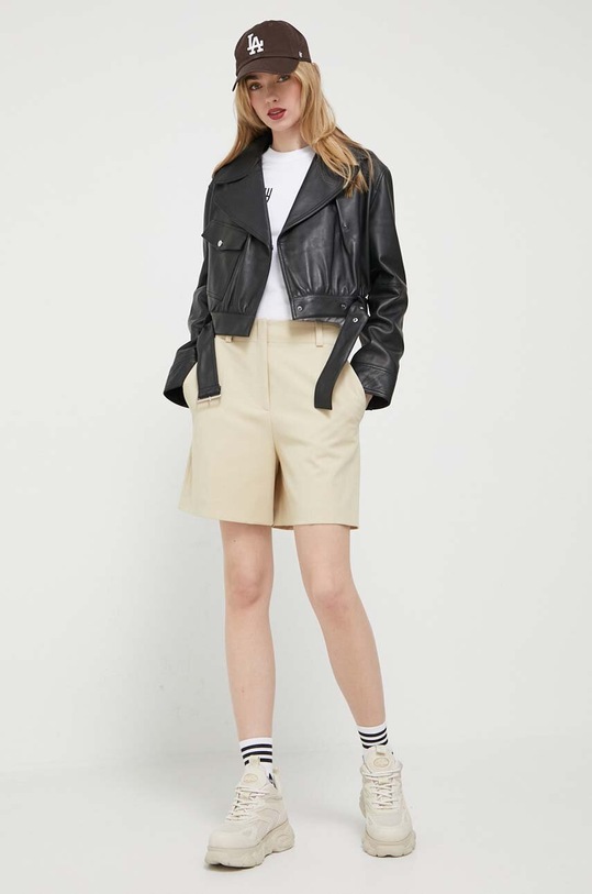 HUGO pantaloni scurti 50492006 bej SS23