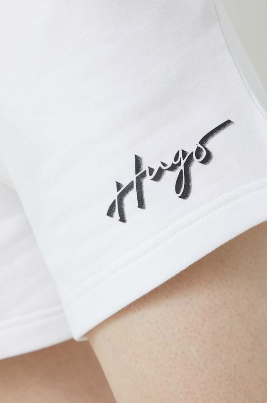 Bavlněné šortky HUGO bílá 50486319