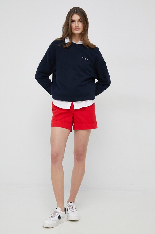 Tommy Hilfiger pamut rövidnadrág WW0WW38729.PPYX piros SS23