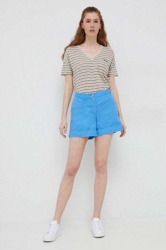 Tommy Hilfiger szorty bawełniane WW0WW38729.PPYX niebieski SS23