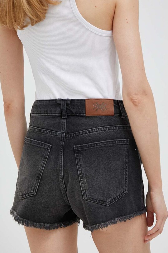 Odzież United Colors of Benetton szorty jeansowe bawełniane 4YO7D900S.800 czarny