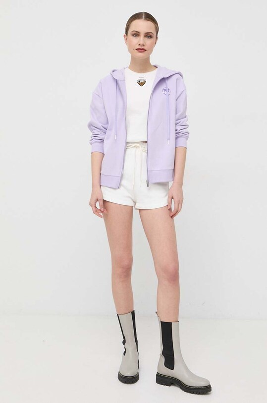 Pinko szorty bawełniane 100689.A0KN biały SS23