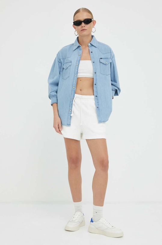 Βαμβακερό σορτσάκι Marc O'Polo DENIM 343422717043 λευκό SS23