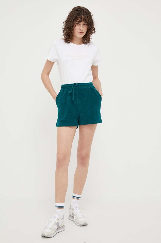 Marc O'Polo szorty bawełniane DENIM 343422717043 zielony SS23
