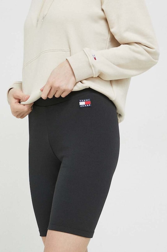 Tommy Jeans szorty z elastanem czarny DW0DW15379.PPYX