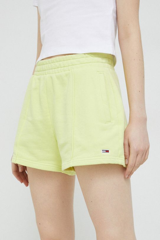Tommy Jeans szorty bawełniane DW0DW12626.PPYX żółty SS23