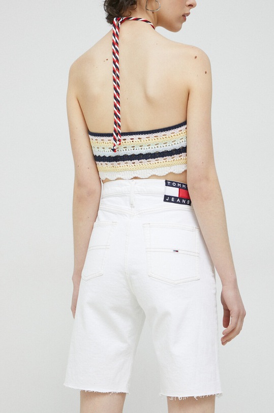 Ρούχα Τζιν σορτς Tommy Jeans DW0DW15595.PPYX λευκό