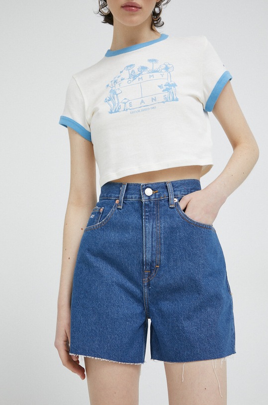 Джинсовые шорты Tommy Jeans хлопок голубой DW0DW15600.PPYX