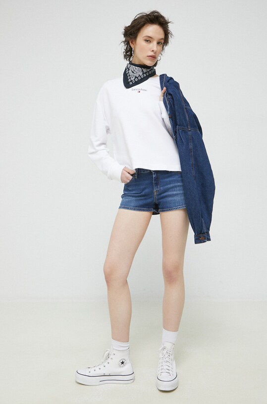 Tommy Jeans pantaloni scurti jeans DW0DW15603.PPYX bleumarin SS23