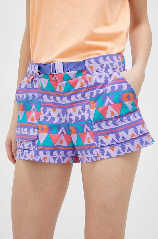 Columbia szorty outdoorowe Summerdry Cargo tkanina fioletowy 1933523.SS23