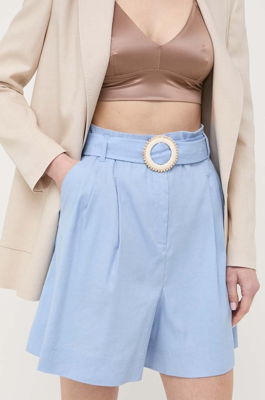 Lanene kratke hlače Marella tkanina plava 2331410132200