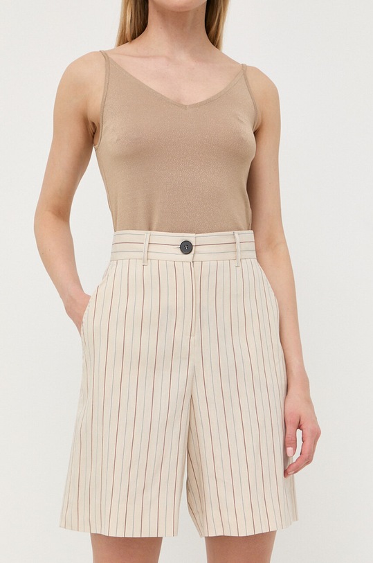 Plátěné kraťasy Marella high béžová 2331410532200