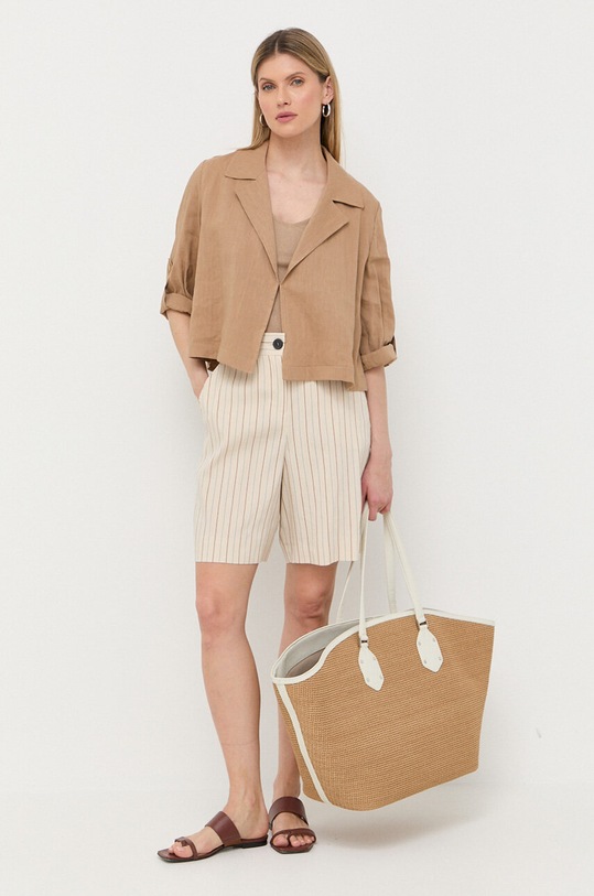 Plátěné kraťasy Marella 2331410532200 béžová SS23