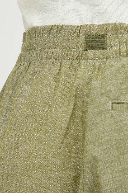 G-Star Raw szorty z domieszką lnu D23313.D123 zielony