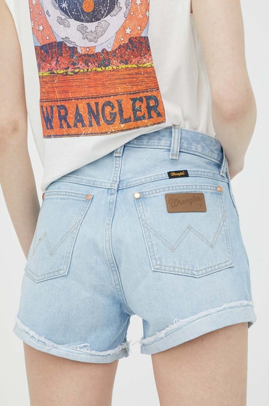 Odzież Wrangler szorty jeansowe W23K73171 niebieski