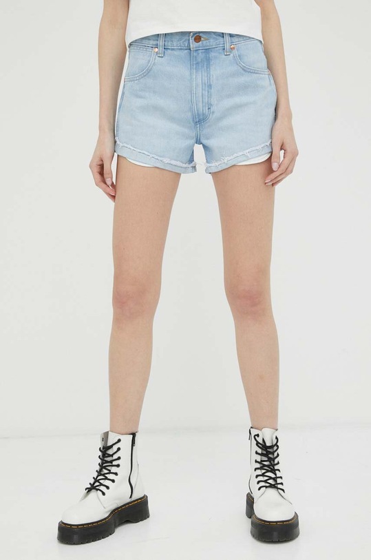 Wrangler szorty jeansowe niebieski W23K73171