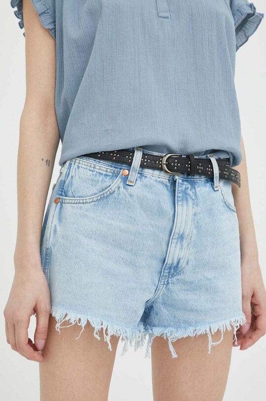 Wrangler szorty jeansowe Festival bawełna niebieski W26FDE32Y