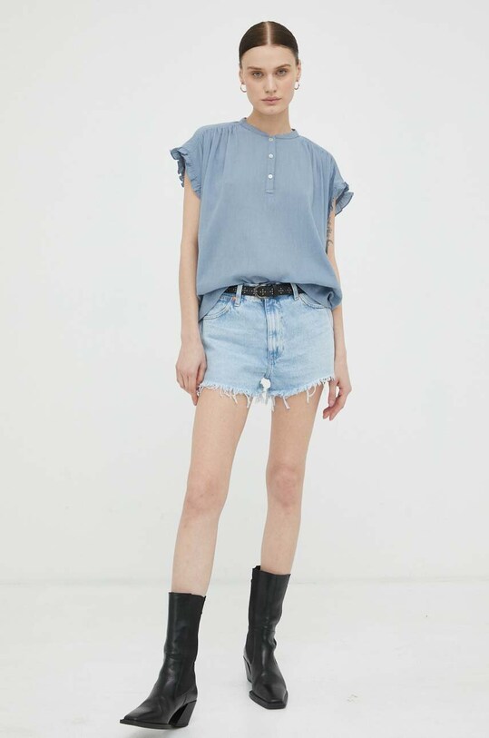 Wrangler szorty jeansowe Festival W26FDE32Y niebieski SS23