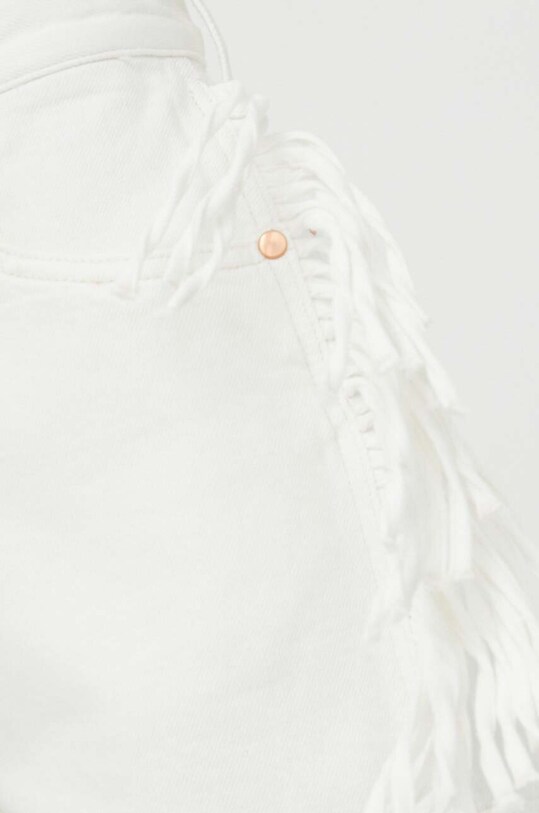 Τζιν σορτς Wrangler Fringed Festival W24ZXZ42L λευκό
