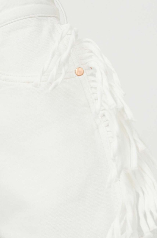 Τζιν σορτς Wrangler Fringed Festival W24ZXZ42L λευκό