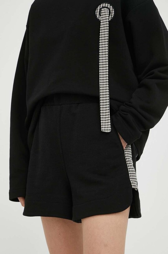 MMC STUDIO pantaloni scurti din bumbac uni negru LOPA.BASIC