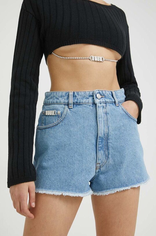GCDS pantaloni scurti albastru SS23W360207