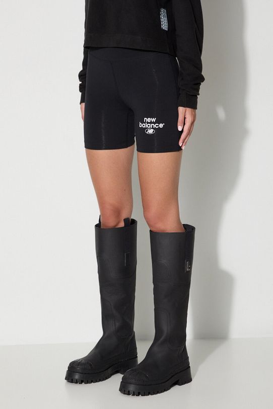 New Balance pantaloni scurți tricotaj negru WS31504BK