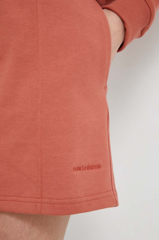 New Balance pantaloni scurti din bumbac portocaliu WS23552MHY