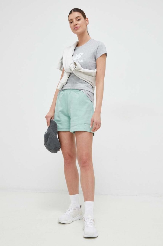 New Balance pantaloni scurti din bumbac WS23552SAE verde SS23
