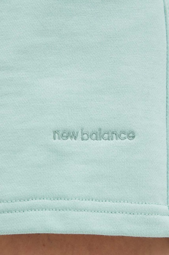 New Balance pantaloni scurti din bumbac verde WS23552SAE
