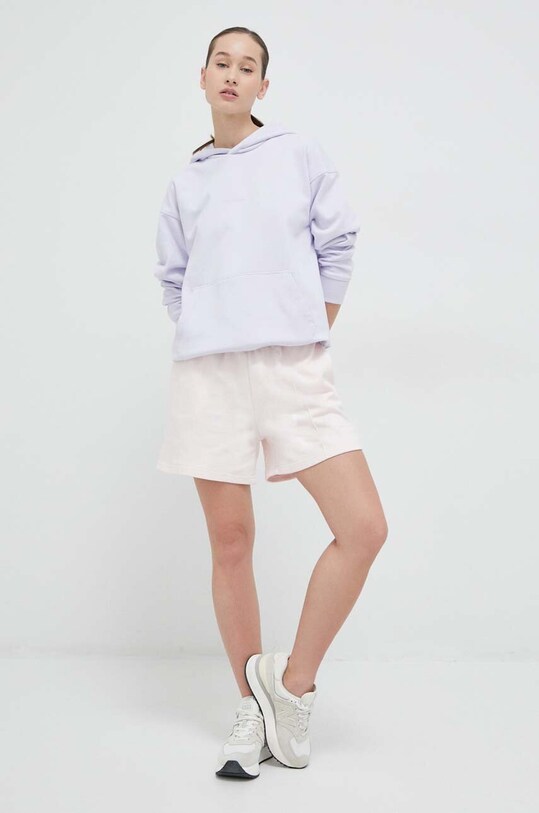 New Balance pantaloni scurti din bumbac WS23552WAN roz SS23