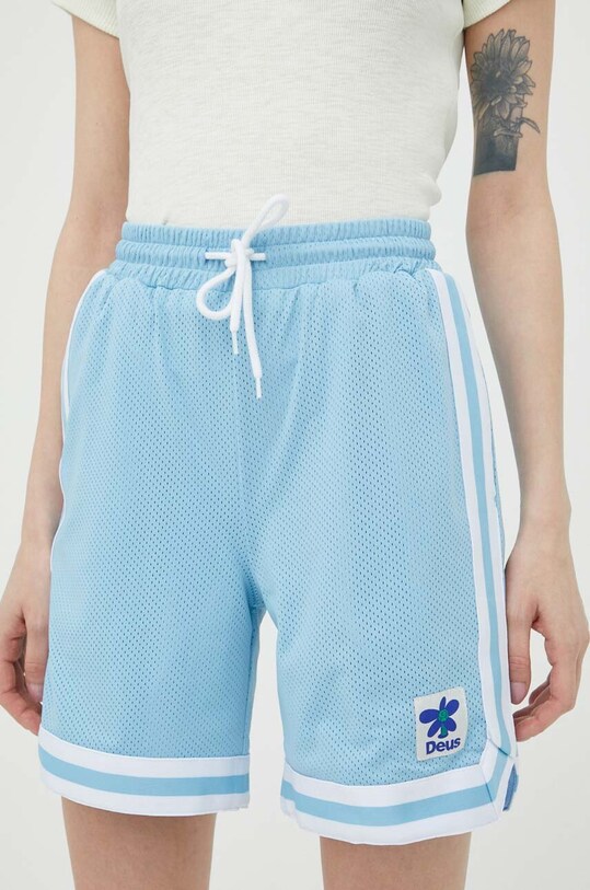 Deus Ex Machina pantaloni scurti tricotaj albastru DLP233917