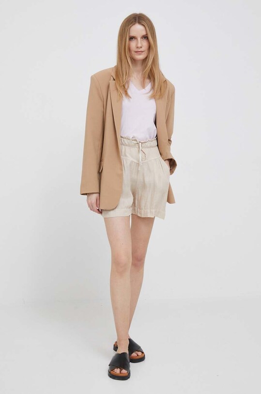 Deha szorty lniane D83585.75108 beżowy SS23