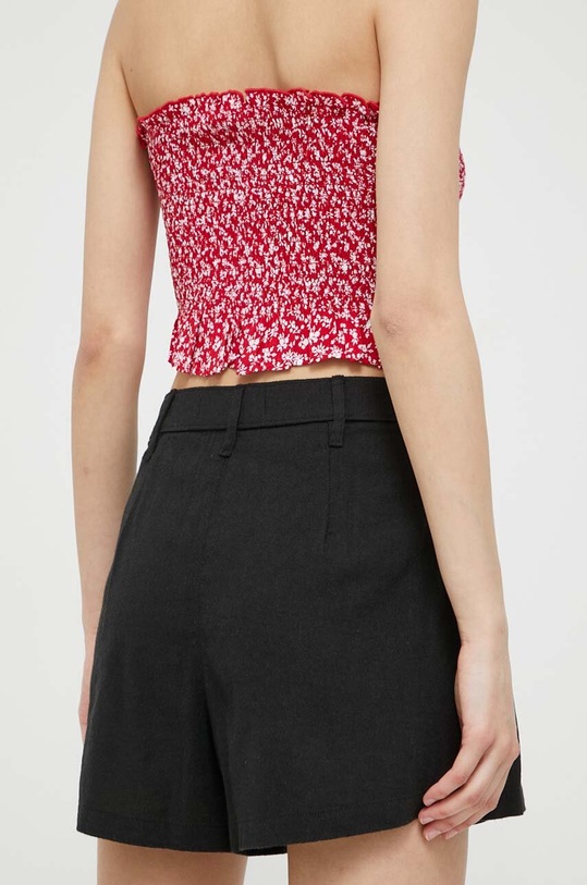 Odzież Hollister Co. szorty z domieszką lnu KI349.3220.900 czarny