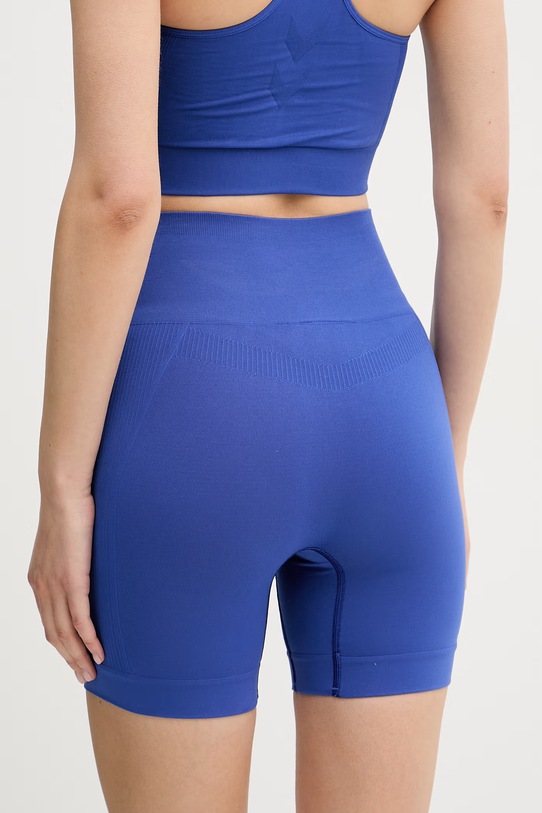 Îmbrăcăminte Hummel pantaloni scurți sport pentru femei HmlTIF SEAMLESS SHORTS 214151 albastru